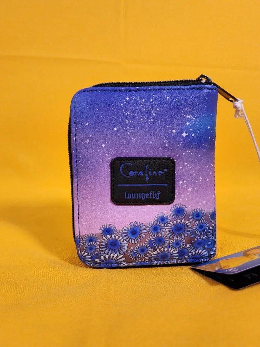 Loungefly Coraline Button Eye Flower the Cat Halloween Zip Around Wallet NEW